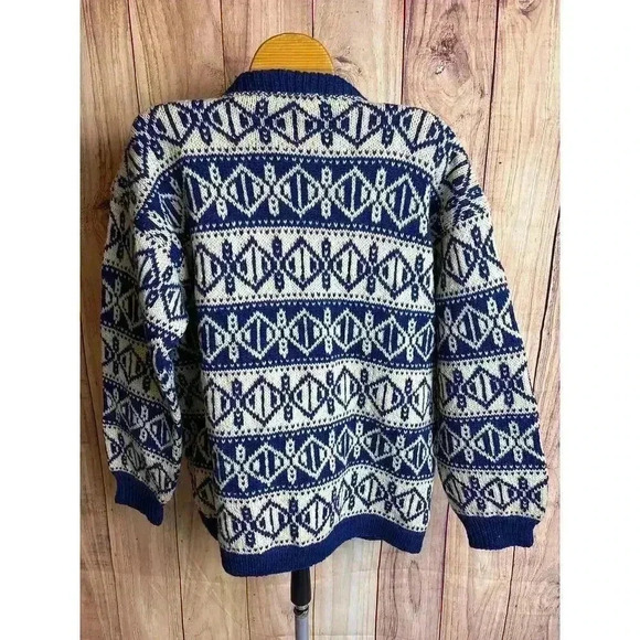 Husfliden Skein Wool Cardigan Sweater made in Norway Size M READ Description - Picture 4 of 8